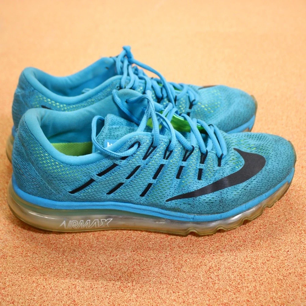 Nike Air Max Blue Lagoon Black 806771-400 Shoes Sneakers Mens Size 11